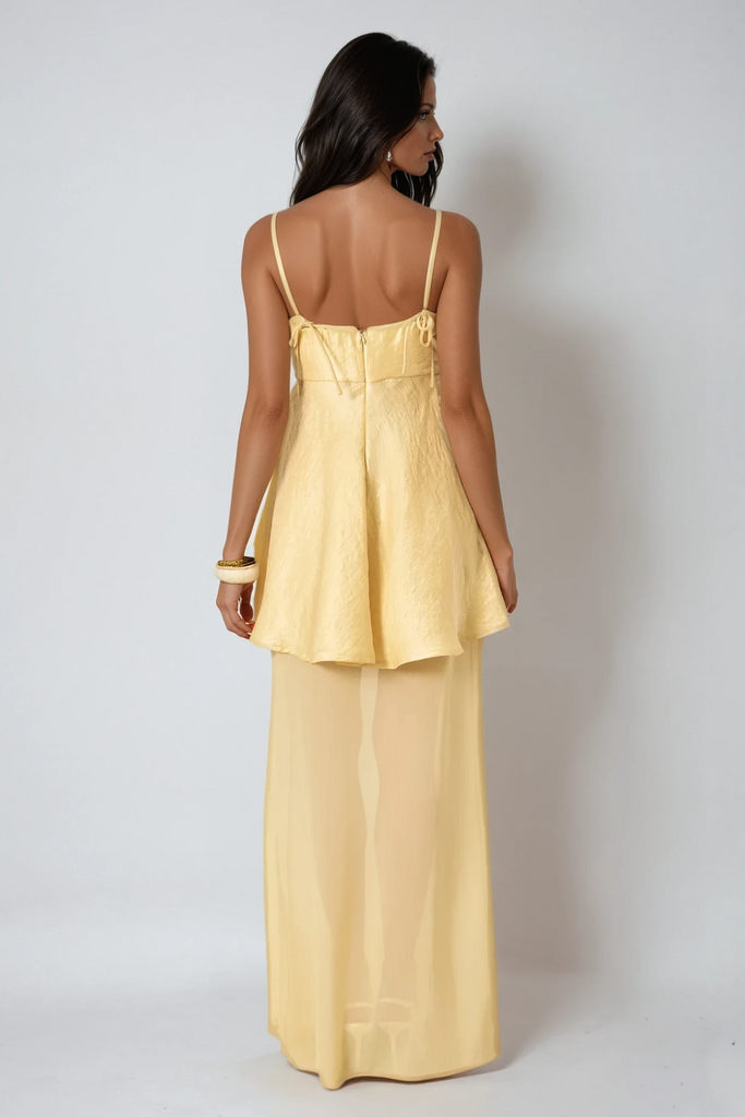 Stylish beautiful dress | Carmi Spaghetti Mesh Maxi Dress - Ideal for special occasions