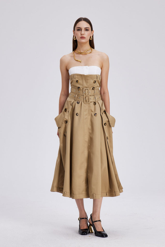 Stylish beautiful dress | Caroline Strapless Buckle Maxi Dress - Ideal for special occasions