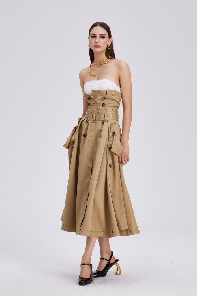 Stylish beautiful dress | Caroline Strapless Buckle Maxi Dress - Ideal for special occasions