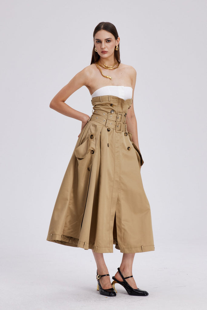 Stylish beautiful dress | Caroline Strapless Buckle Maxi Dress - Ideal for special occasions