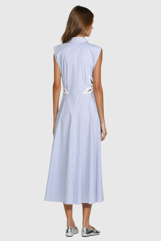 Shop  beautiful dress - Perfect for special occasions | Caron Stripe Flower Cutout Maxi Dress