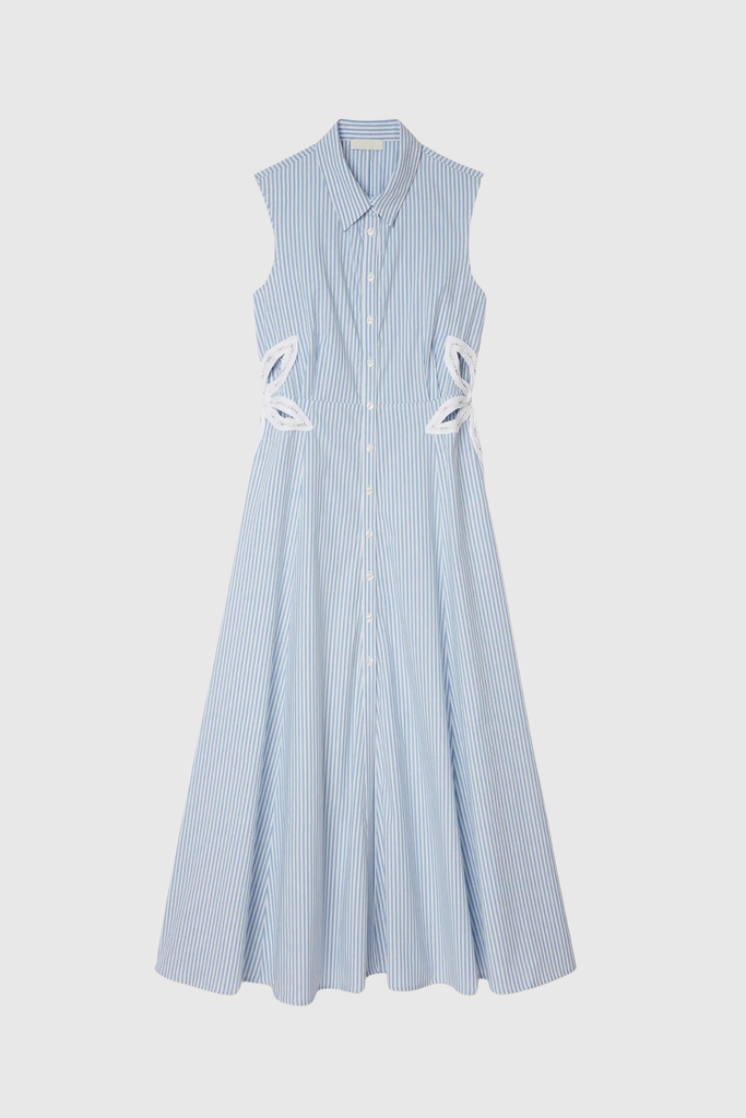 Caron Stripe Flower Cutout Maxi Dress - Stylish beautiful dress for special occasions | Buy Online