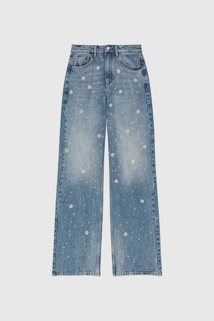Shop  beautiful dress - Perfect for special occasions | Carrie Rhinestone Pearl Denim Pants Set