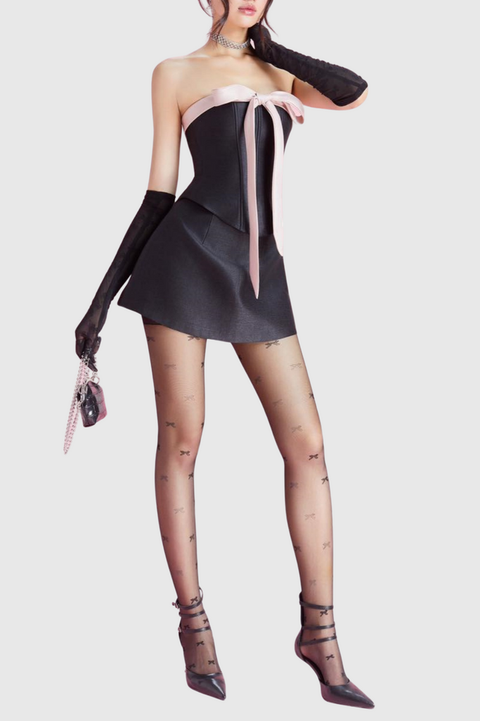 Stylish beautiful dress | Carrolyn Bow Strapless Corset Two Piece Set - Ideal for special occasions