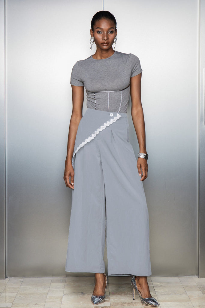 Carthach Lace Asymmetric Pants - Stylish beautiful dress for special occasions | Buy Online