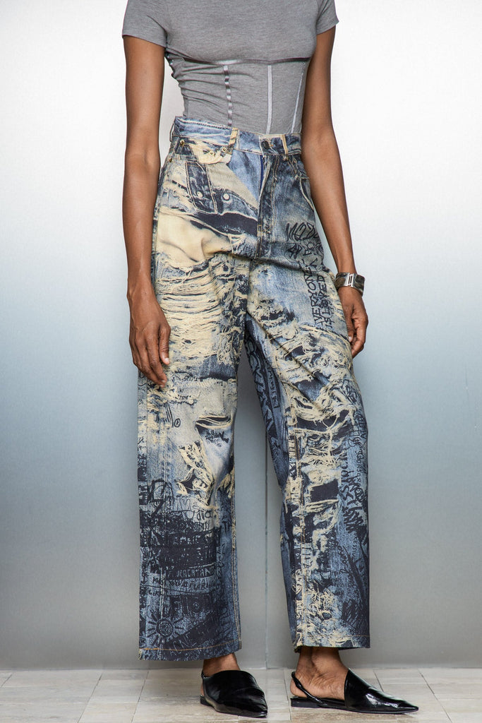 Shop  beautiful dress - Perfect for special occasions | Carwyn Torn Print Jeans
