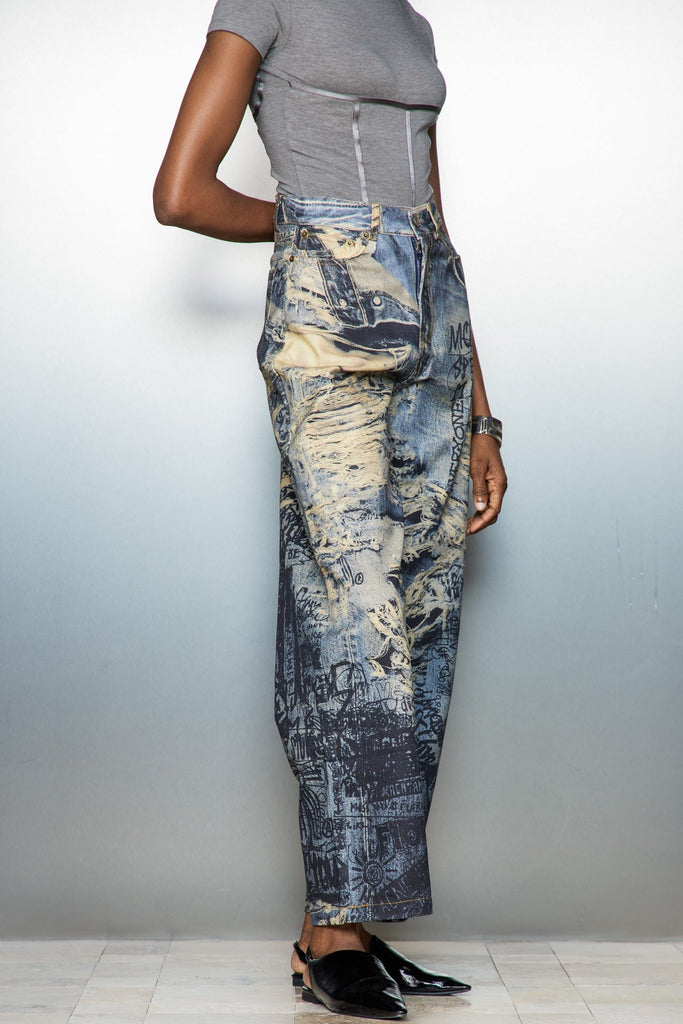 Shop  beautiful dress - Perfect for special occasions | Carwyn Torn Print Jeans