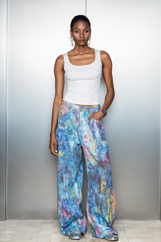 Stylish beautiful dress | Caryl Tie Dye Jeans - Ideal for special occasions