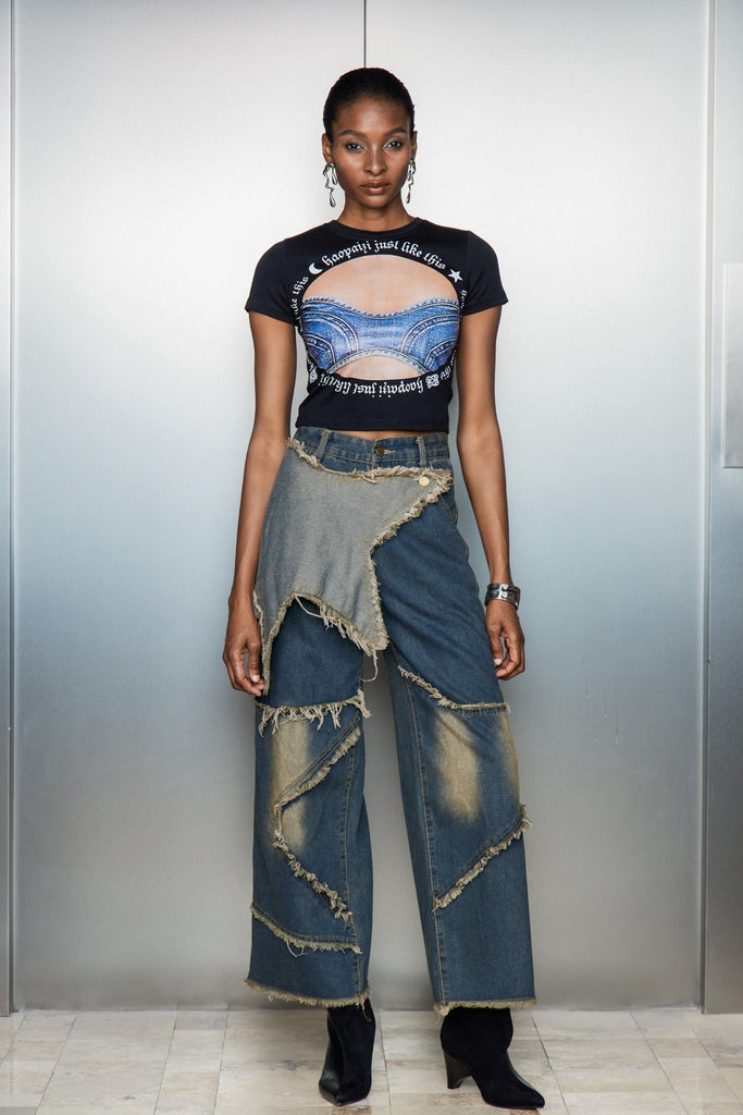 Shop  beautiful dress - Perfect for special occasions | Caspar Star Fringe Straight Jeans