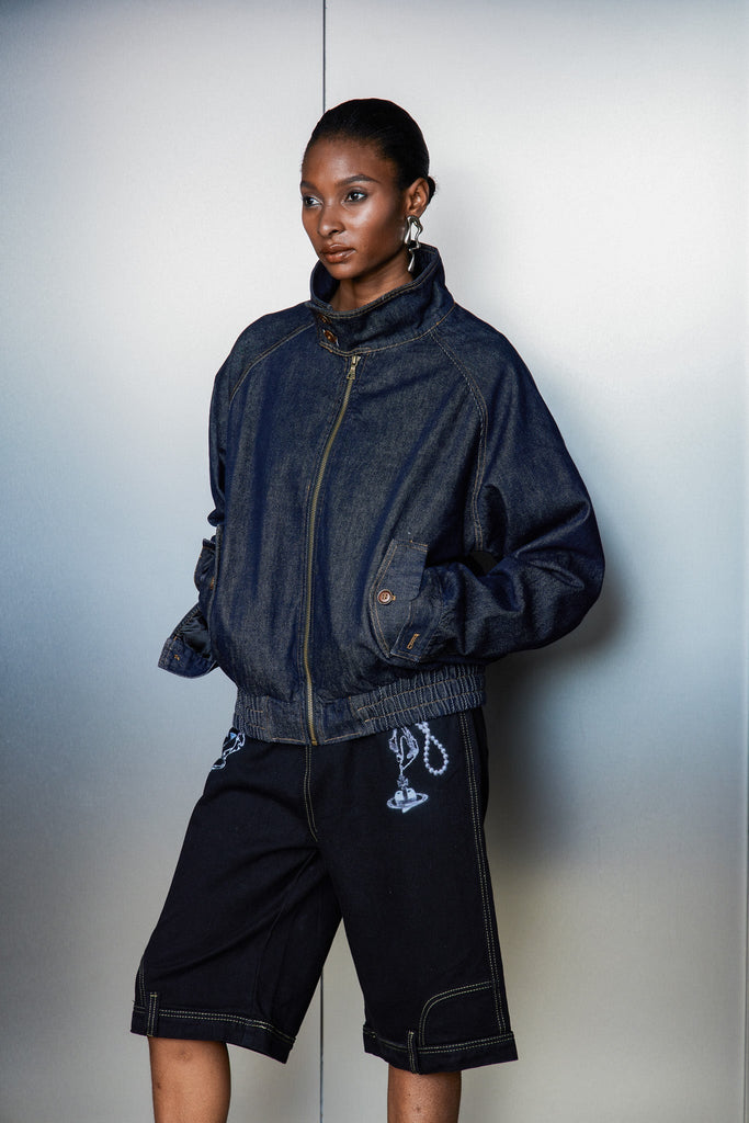 Shop  beautiful dress - Perfect for special occasions | Cassarah Stand Collar Denim Jacket