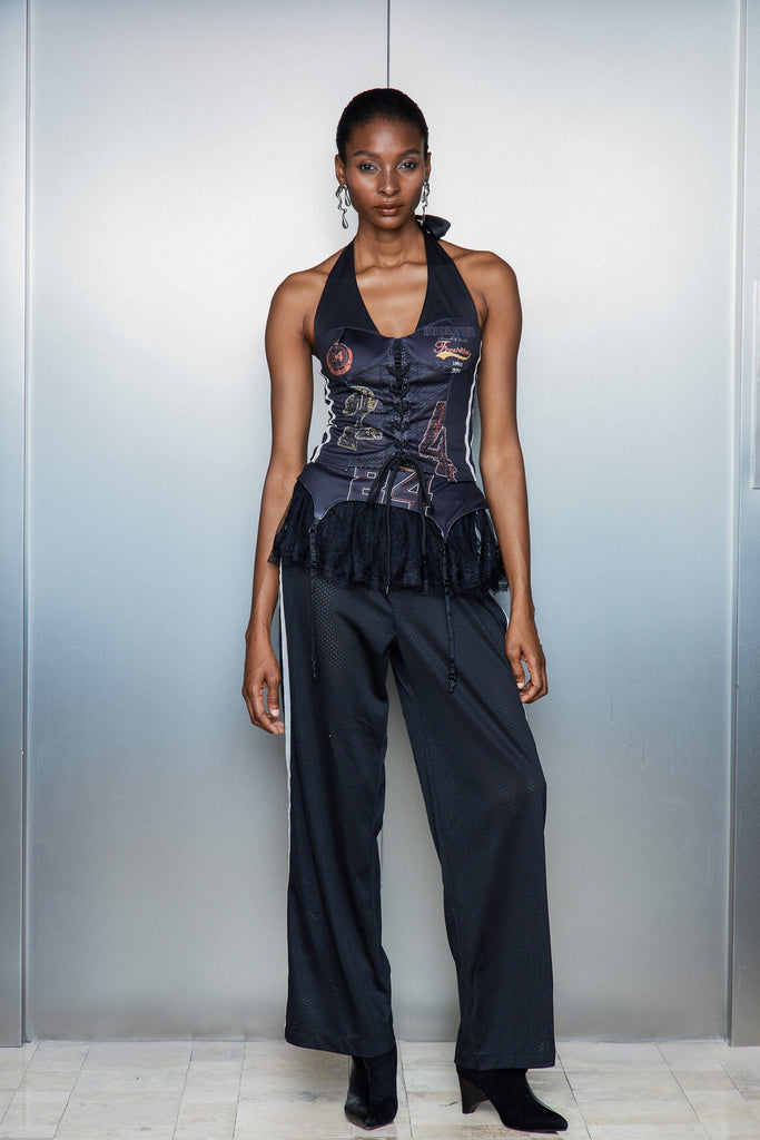 Shop  beautiful dress - Perfect for special occasions | Cassian Lace Halter Neck Lace Up Pants Set