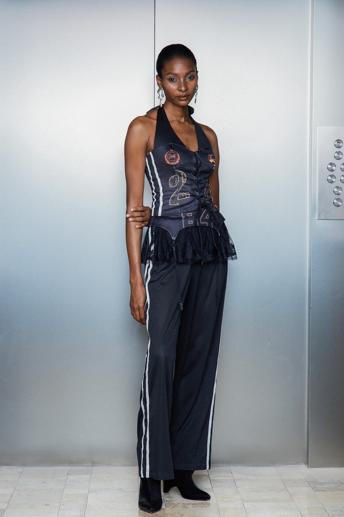 Shop  beautiful dress - Perfect for special occasions | Cassian Lace Halter Neck Lace Up Pants Set