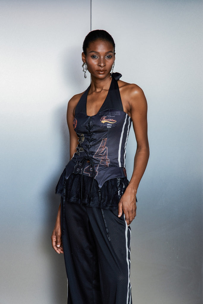 Shop  beautiful dress - Perfect for special occasions | Cassian Lace Halter Neck Lace Up Pants Set