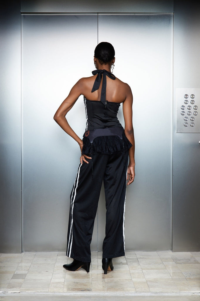 Cassian Lace Halter Neck Lace Up Pants Set - Stylish beautiful dress for special occasions | Buy Online