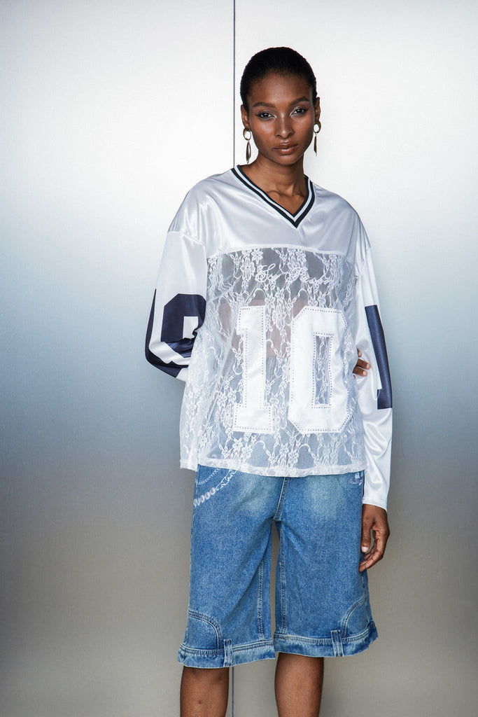 Stylish beautiful dress | Cassius Lace Satin Top - Ideal for special occasions