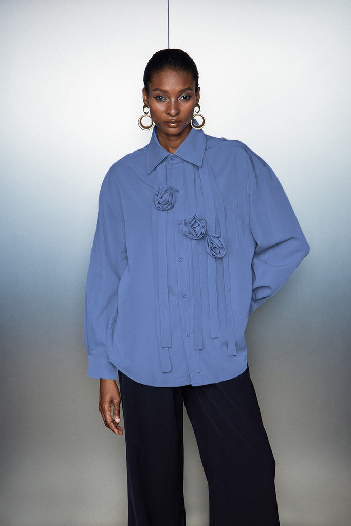 Stylish beautiful dress | Castiel Flower Fringe Shirt - Ideal for special occasions