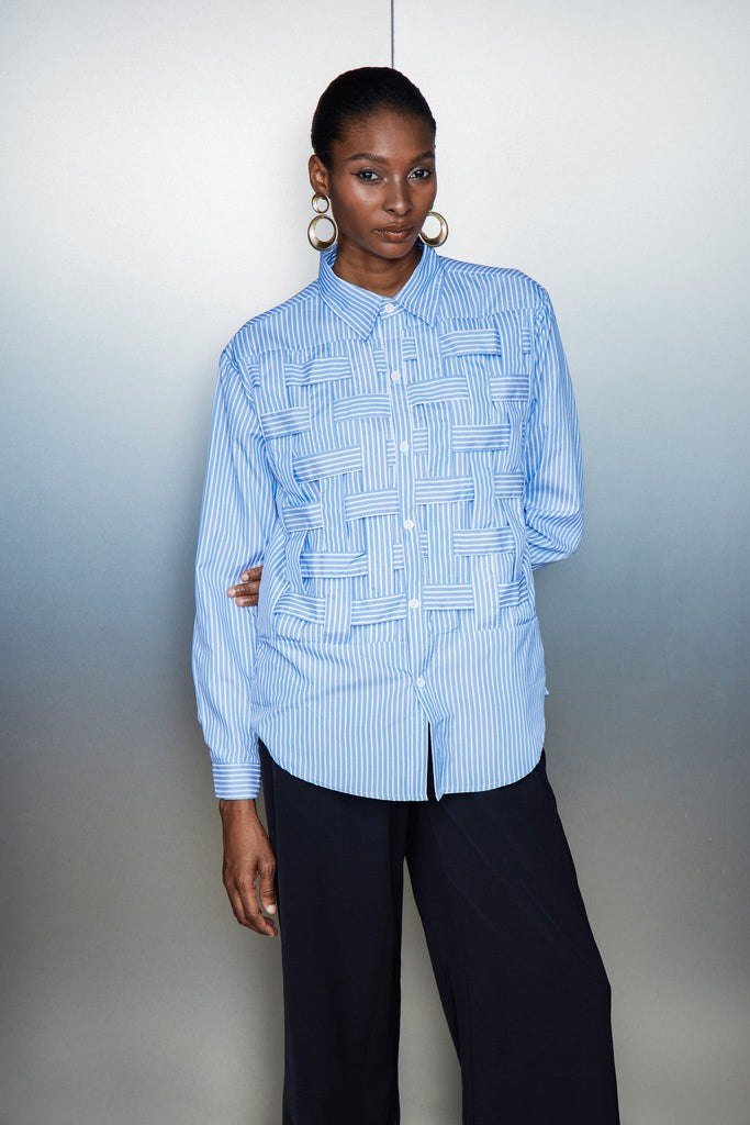 Stylish beautiful dress | Castor Stripe Cross Shirt - Ideal for special occasions