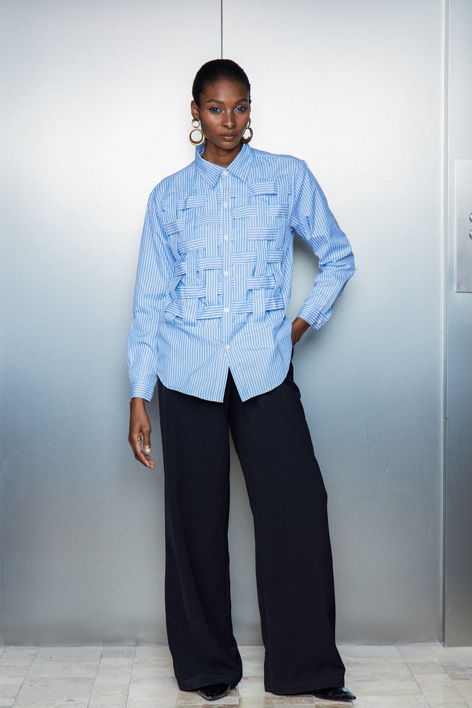 Stylish beautiful dress | Castor Stripe Cross Shirt - Ideal for special occasions