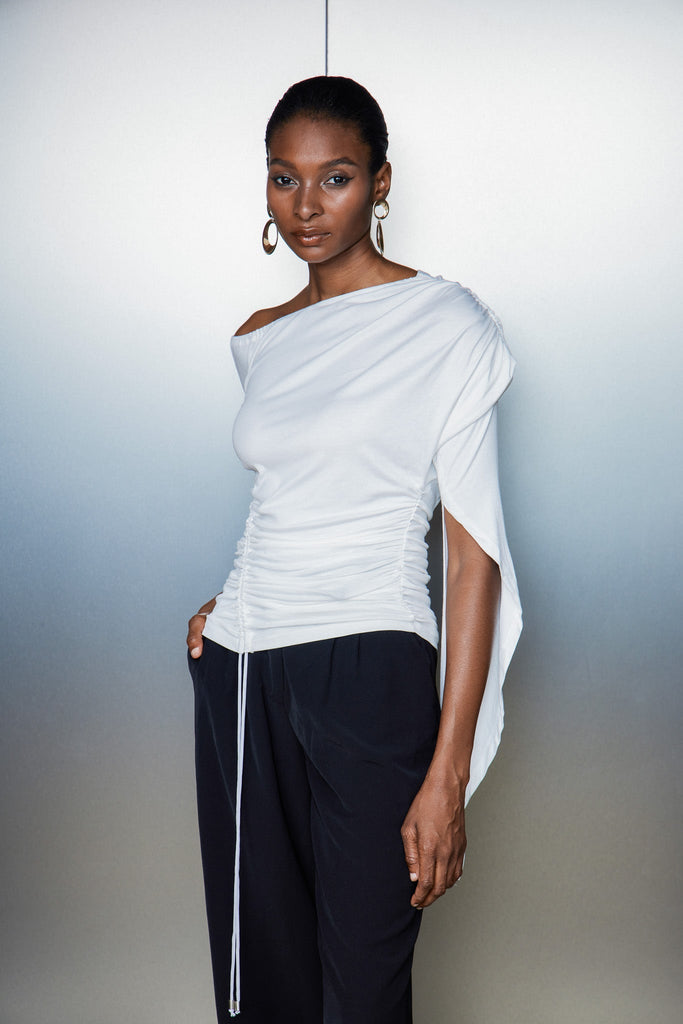 Shop  beautiful dress - Perfect for special occasions | Catahecassa Ruch Drawstring Asymmetric Top