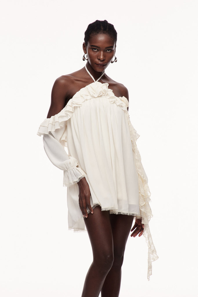 Stylish beautiful dress | Cavid Ruffle Flower Fringe Mini Dress - Ideal for special occasions