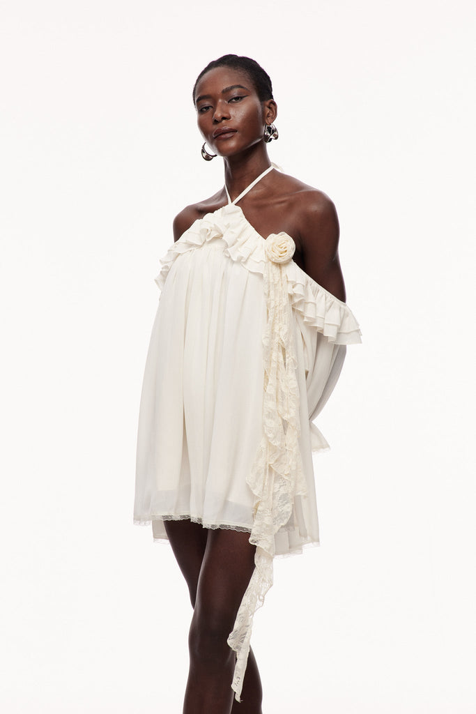 Stylish beautiful dress | Cavid Ruffle Flower Fringe Mini Dress - Ideal for special occasions