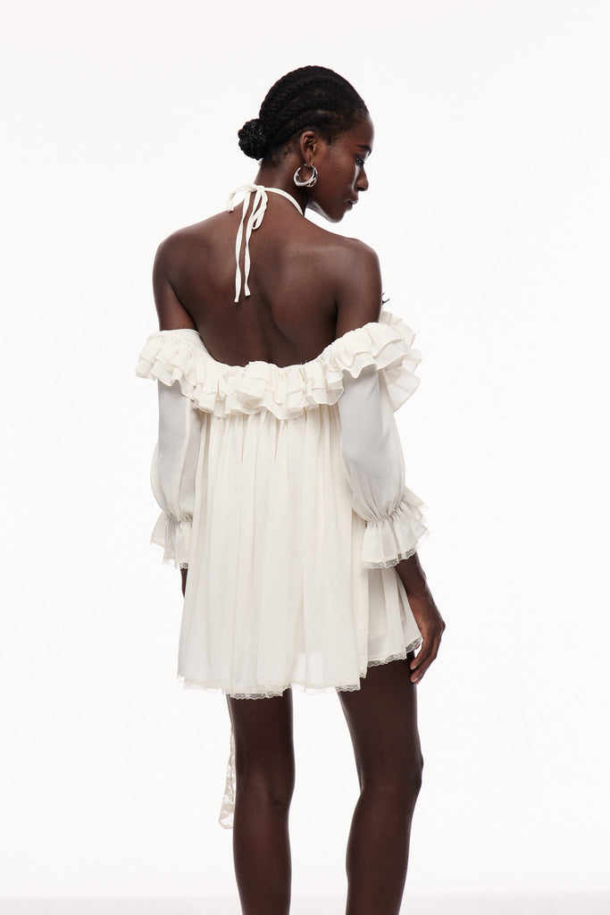 Shop  beautiful dress - Perfect for special occasions | Cavid Ruffle Flower Fringe Mini Dress