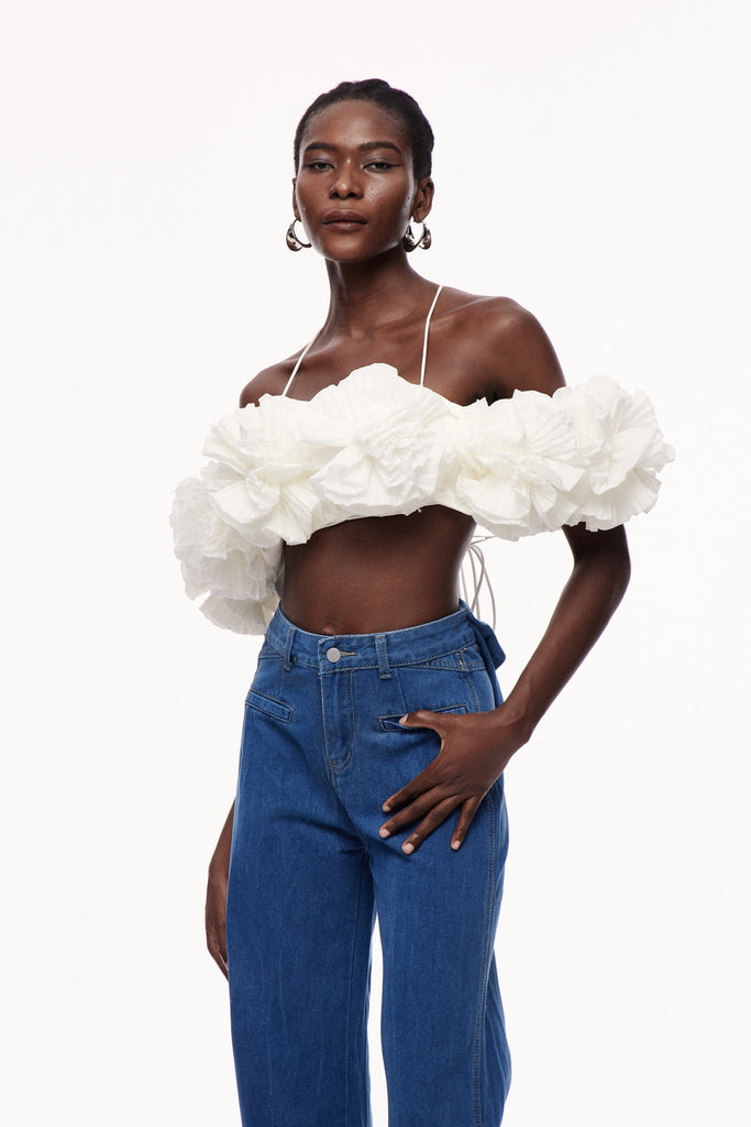 Stylish beautiful dress | Cayetana Ruch Flower Top - Ideal for special occasions