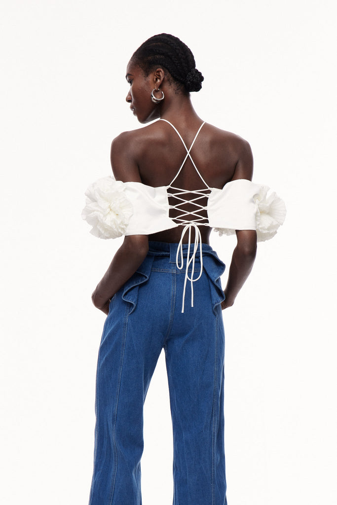 Stylish beautiful dress | Cayetana Ruch Flower Top - Ideal for special occasions