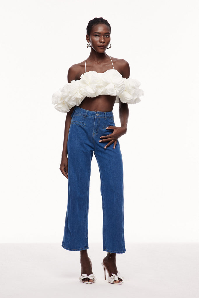 Cayetana Ruch Flower Top - Stylish beautiful dress for special occasions | Buy Online