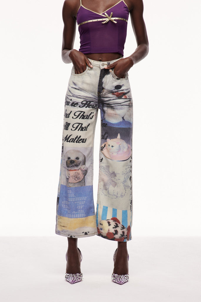 Cayley Print Jeans - Stylish beautiful dress for special occasions | Buy Online