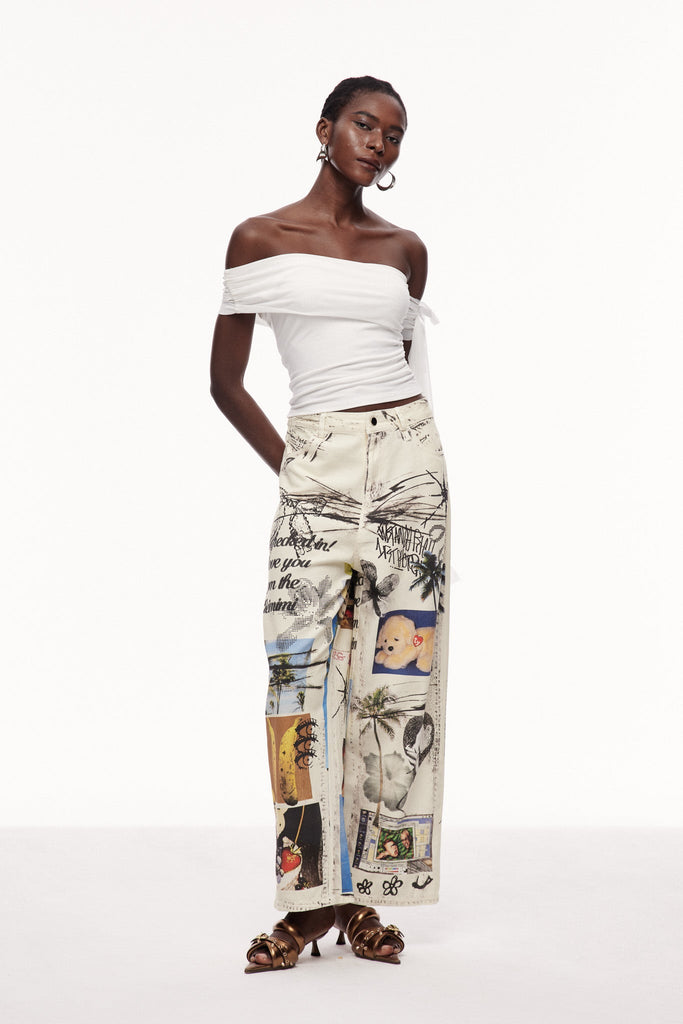 Cayley Print Tie Dye Jeans - Stylish beautiful dress for special occasions | Buy Online