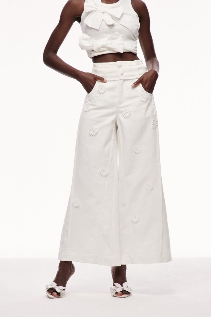 Cayson Flower Deconstruct Jeans - Stylish beautiful dress for special occasions | Buy Online