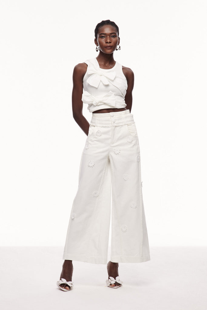 Cayson Flower Deconstruct Jeans - Stylish beautiful dress for special occasions | Buy Online