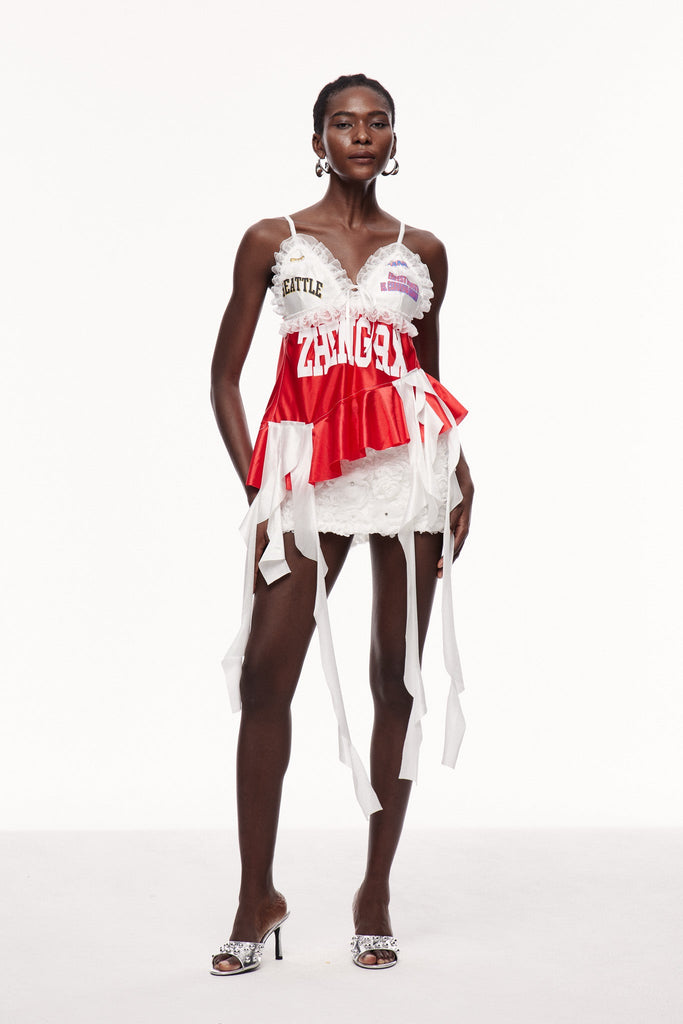 Shop  red dress - Perfect for special occasions | Ceallagh Lace Fringe Top In Red