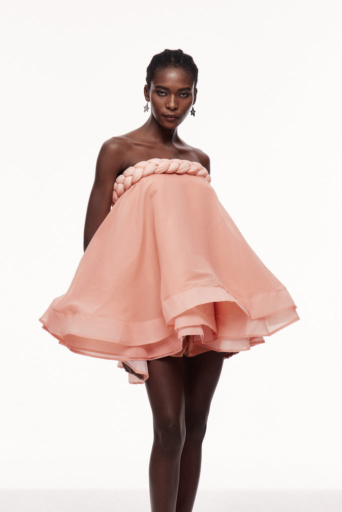 Shop  pink dress - Perfect for special occasions | Cebrail Ruffle Puffy Mini Dress In Pink