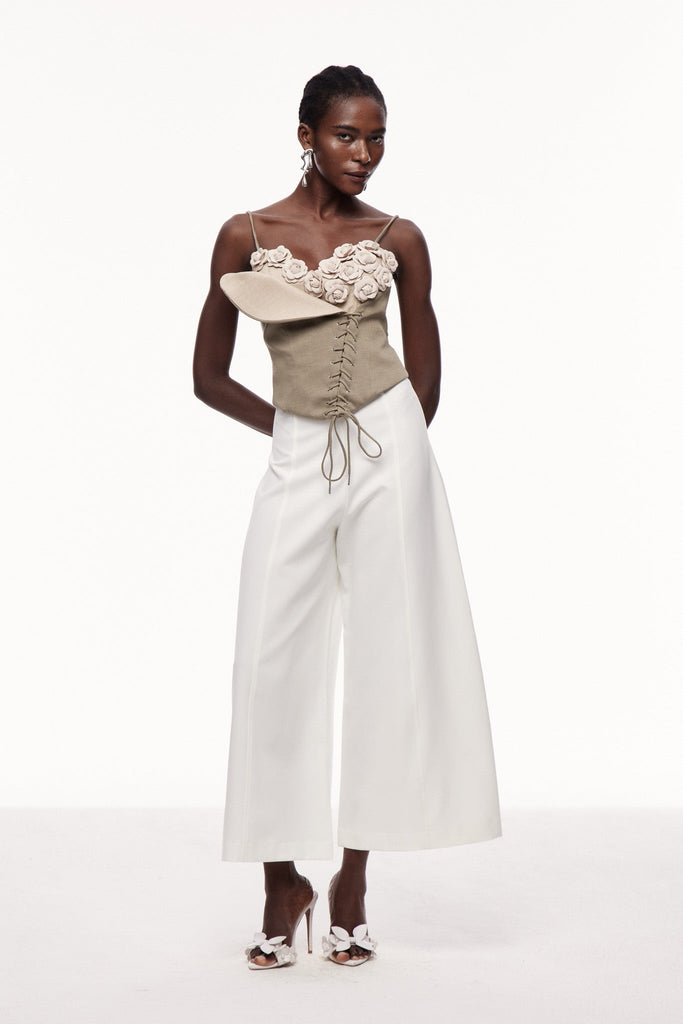 Cedar Flower Asymmetric Lace Up Top - Stylish beautiful dress for special occasions | Buy Online