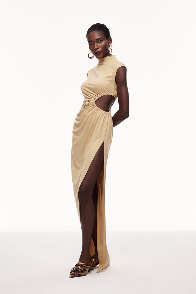 Stylish beautiful dress | Celestine Drawstring Cutout Maxi Dress - Ideal for special occasions