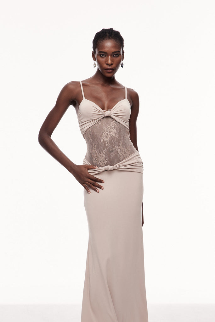 Stylish beautiful dress | Celio Lace Spaghetti Maxi Dress - Ideal for special occasions