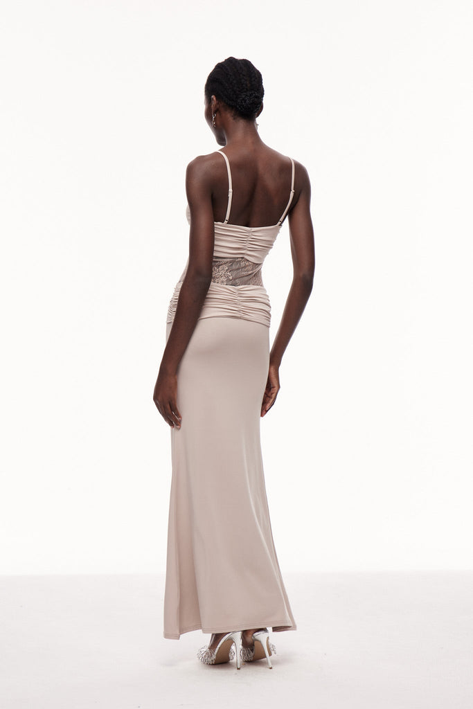 Celio Lace Spaghetti Maxi Dress - Stylish beautiful dress for special occasions | Buy Online