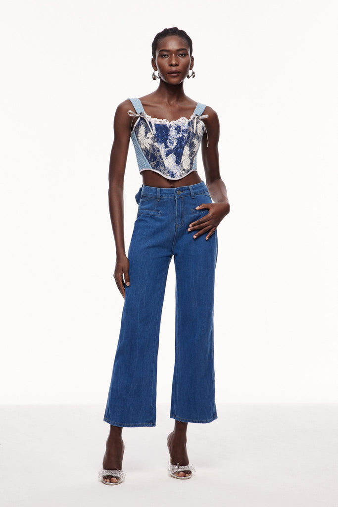 Stylish beautiful dress | Celyn Print Sequin Corset Top - Ideal for special occasions