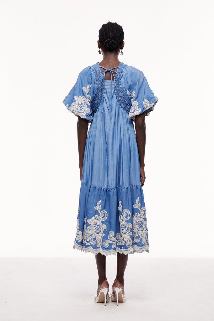 Shop  red dress - Perfect for special occasions | Cemre Embroidered Plunge Maxi Dress