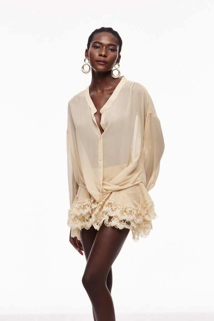 Cennet Cowl Neck Lace Skirt Set - Stylish beautiful dress for special occasions | Buy Online