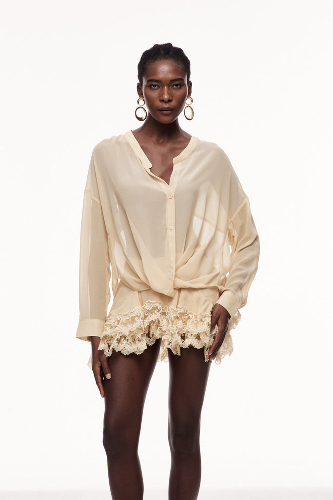 Shop  beautiful dress - Perfect for special occasions | Cennet Cowl Neck Lace Skirt Set