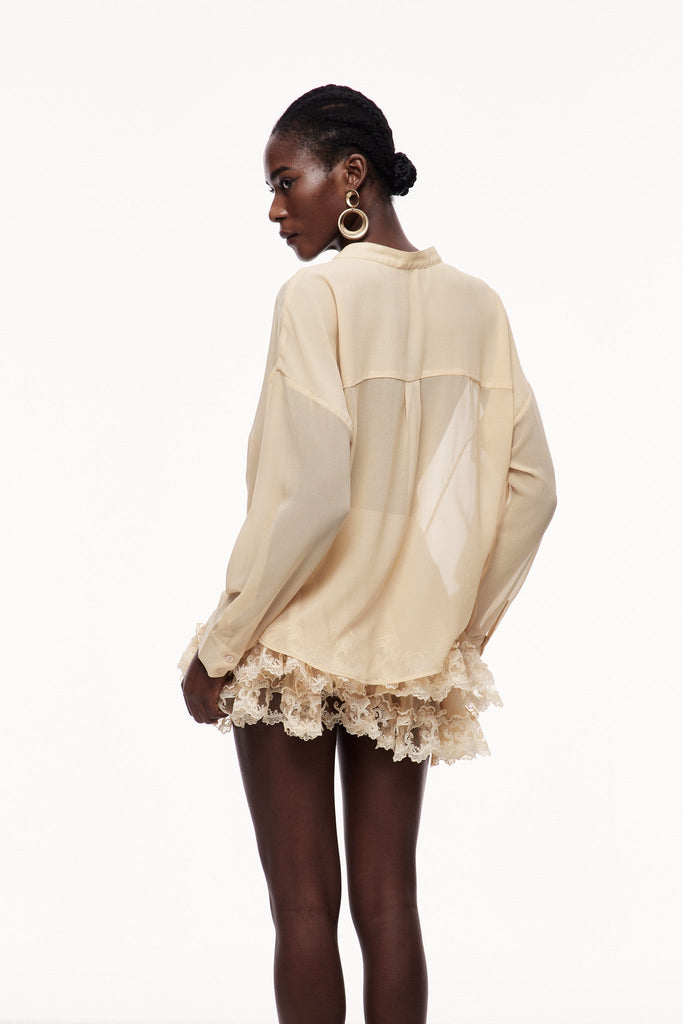 Cennet Cowl Neck Lace Skirt Set - Stylish beautiful dress for special occasions | Buy Online