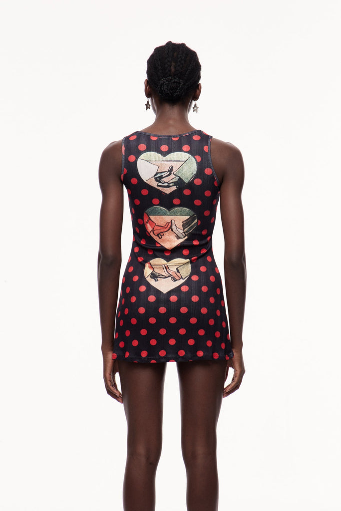 Shop  beautiful dress - Perfect for special occasions | Ceolmund Dot Heart Sleeveless Mini Dress
