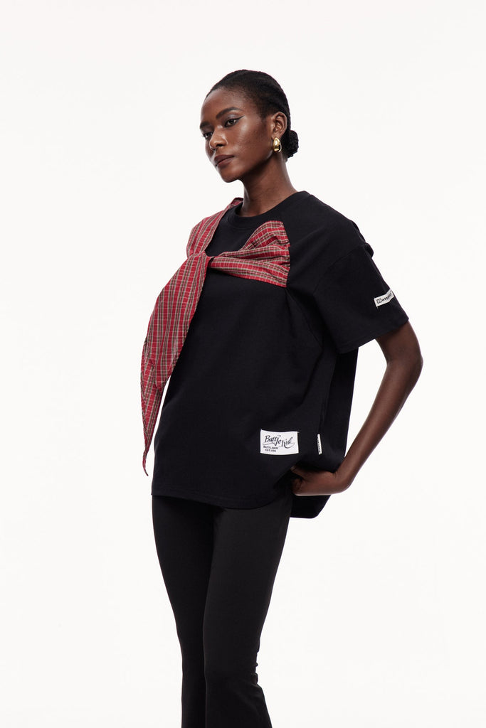 Shop  beautiful dress - Perfect for special occasions | Cephalus Grid Bow T Shirt