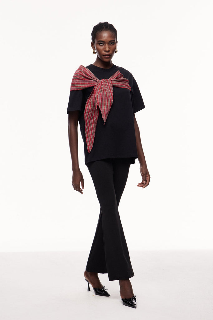 Shop  beautiful dress - Perfect for special occasions | Cephalus Grid Bow T Shirt