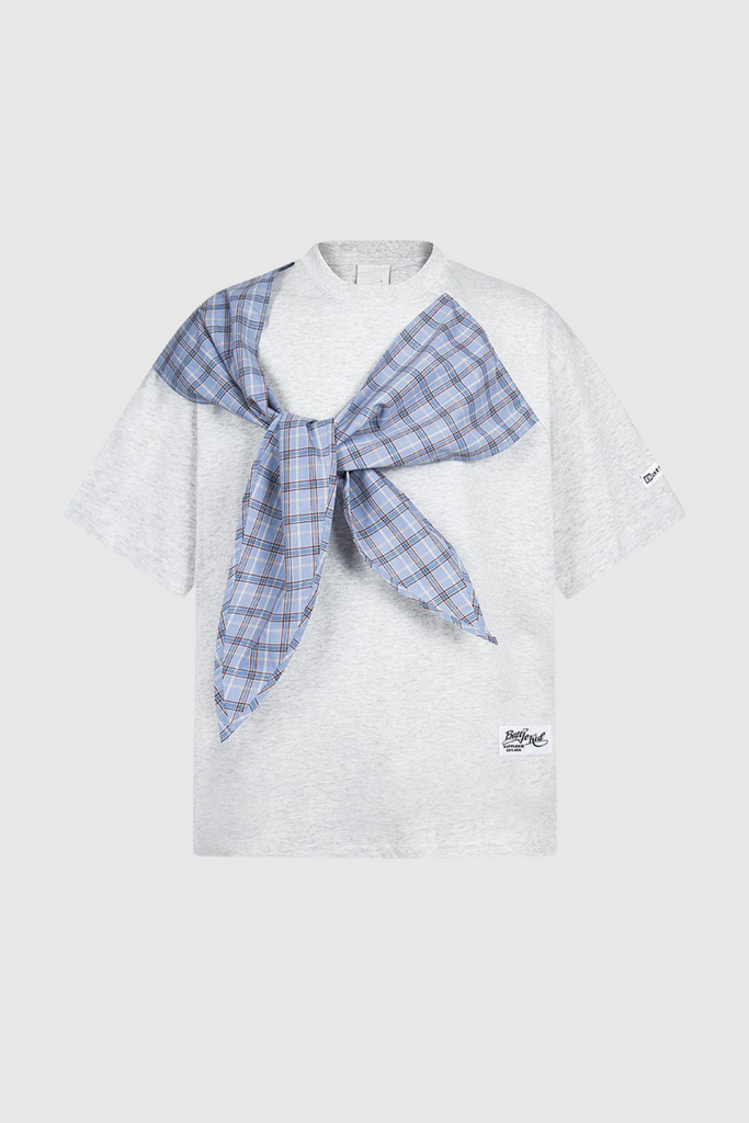 Cephalus Grid Bow T Shirt - Stylish beautiful dress for special occasions | Buy Online