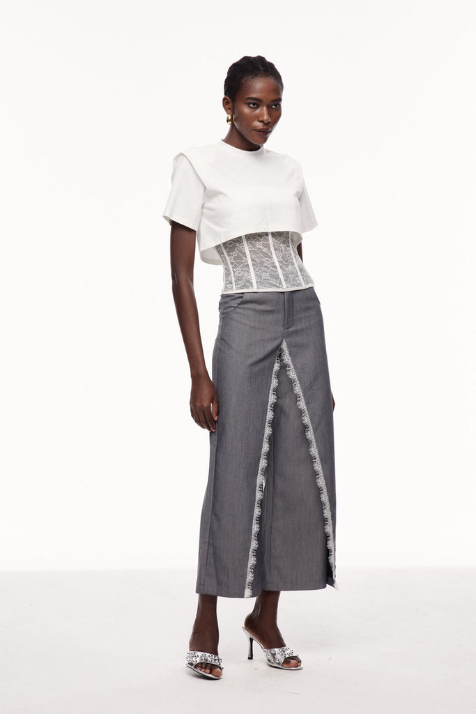 Stylish beautiful dress | Cepheus Lace Deconstruct Pants - Ideal for special occasions