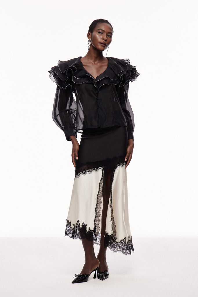 Shop  beautiful dress - Perfect for special occasions | Cerball Ruffle Long Sleeve Top